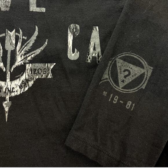 GUESS Long Sleeve Soft Logo T-Shirt Mens (L) Los Angeles Affliction Style Cotton - Picture 6 of 9